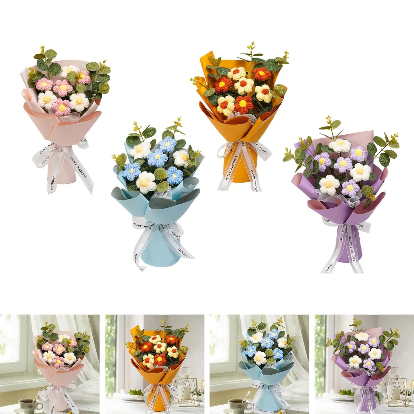 Labellys™ Crochet Flower Bouquet – Forever Gift Edition